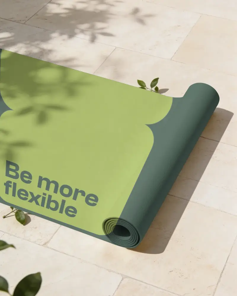 Eco Friendly Flexible Yoga Mat Mockup Designed For Enhanced Stability And Easy Portability