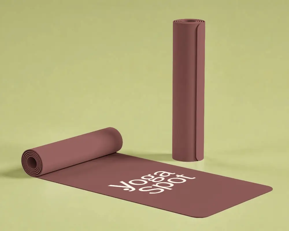 Premium Yoga Mat Mockup For Custom Designs With Realistic Texture And High Quality Presentation