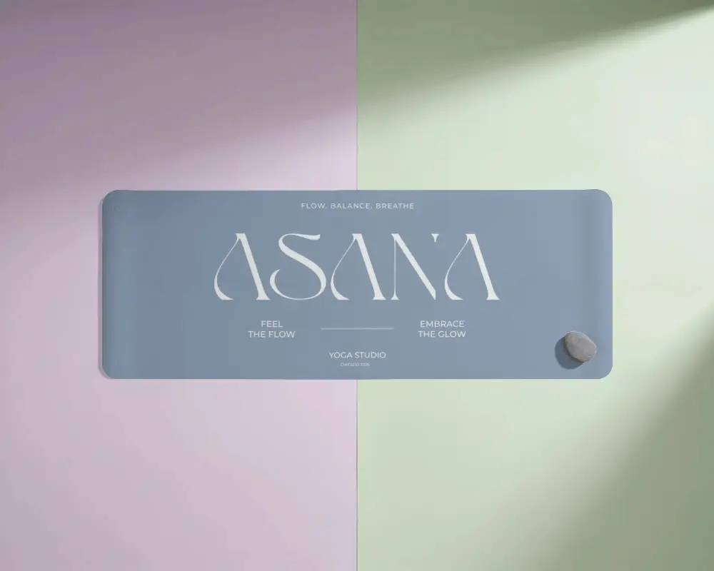 Premium Yoga Mat Mockup For Fitness And Meditation Space Showcasing Minimalist Design