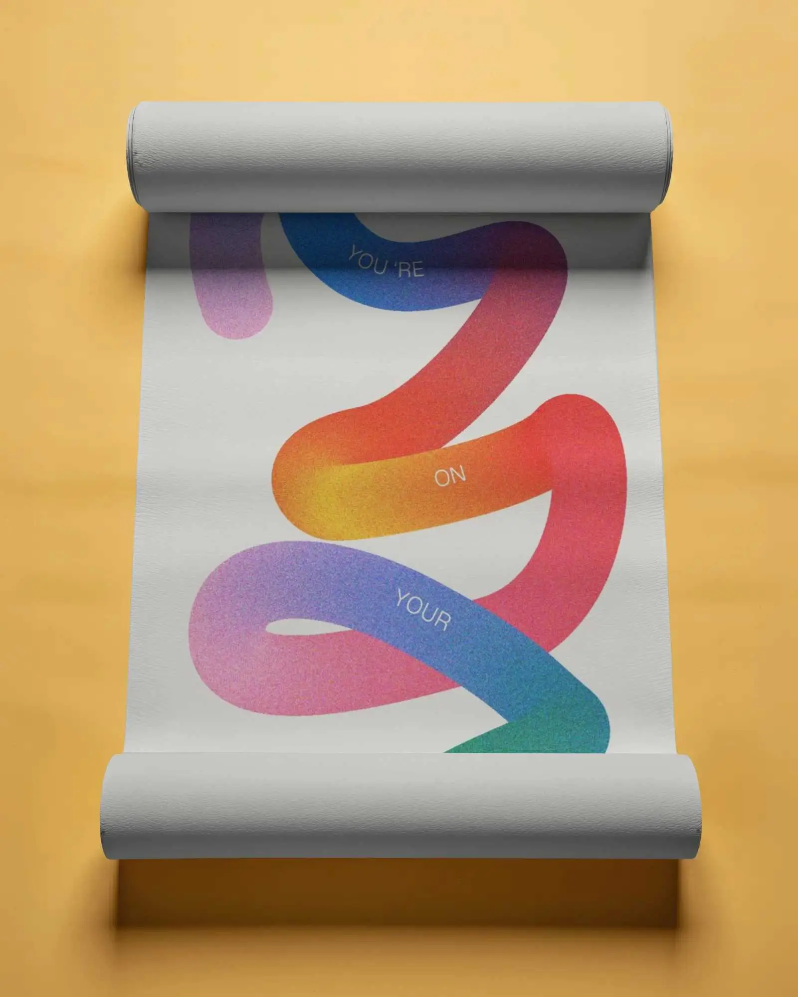 Premium Texture Yoga Mat Mockup Roll For Pilates And Fitness Exercise At Home Or Studio Use