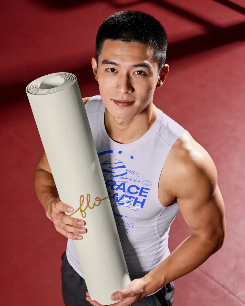 High Quality Yoga Mat Mockup Rolled Easily For Portable Fitness And Daily Exercises