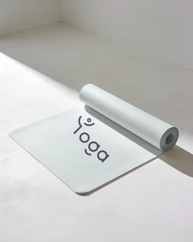 Premium Textured Durable Yoga Mat Mockup Home Workouts And Studio Exercise Session Enhancements