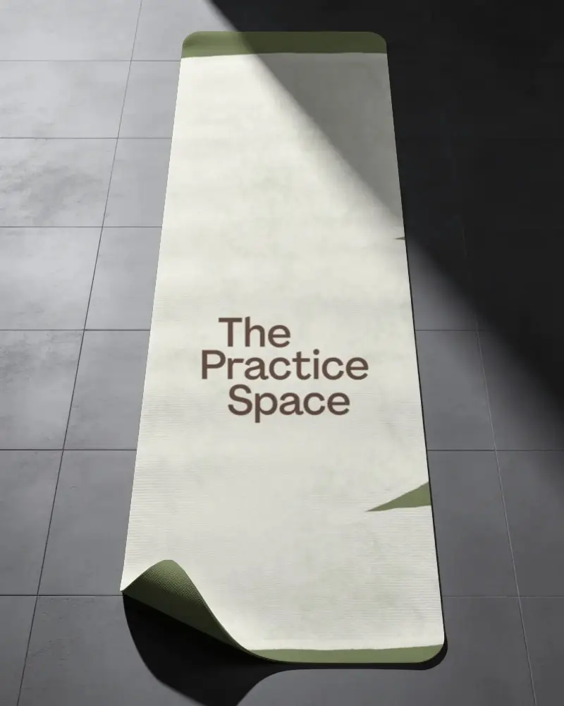 Premium Textured Yoga Mat Mockup For Active Lifestyle Fitness And Relaxation Workouts