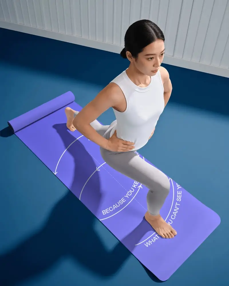 Yoga Mat Mockup Showcasing Flexibility And Balance With Smooth Texture For Daily Practice
