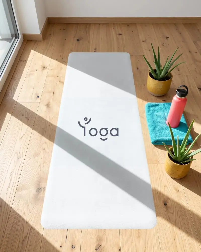 Premium Yoga Mat Mockup For Fitness Studio And Home Exercise Promotion And Display