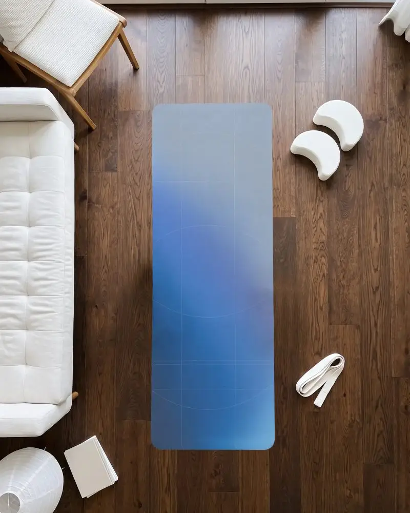 Premium Yoga Mat Mockup For Fitness Branding Home Practice Exercise Accessory Presentation Template