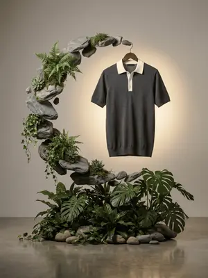 Replace the t-shirt while maintaining the consistency and the structure