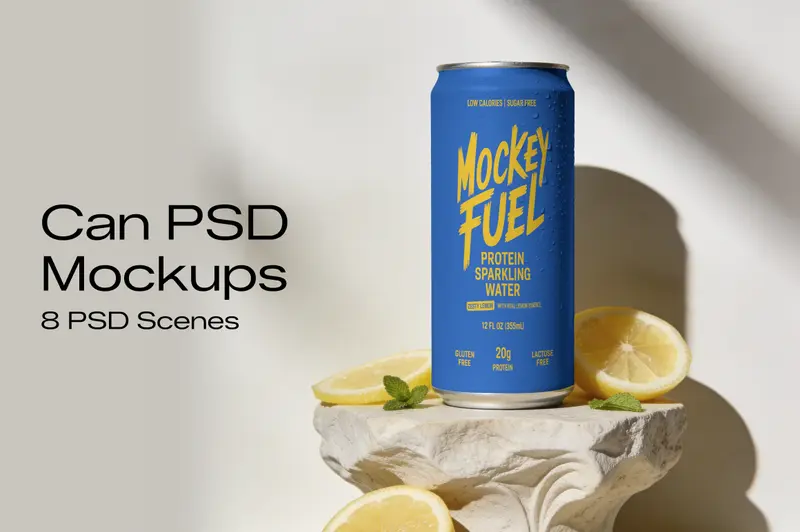 Premium Can Mockup PSD Bundle