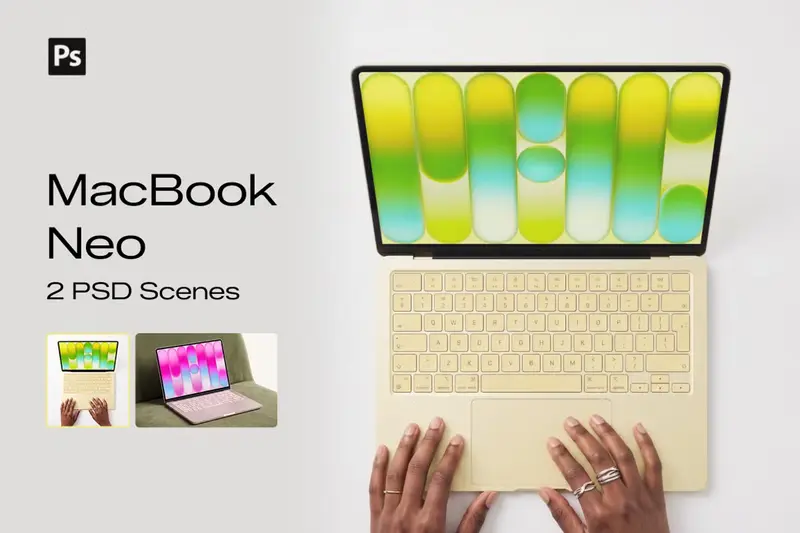 MacBook Neo Mockup Bundle