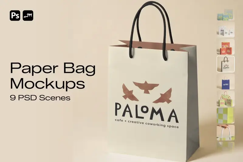 Paper Bag Mockup Bundle
