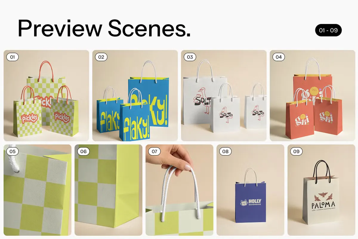 Paper Bag Mockup Bundle — preview 2