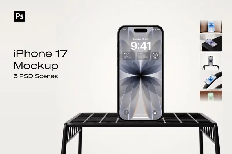 Premium iPhone 17 Mockup Bundle