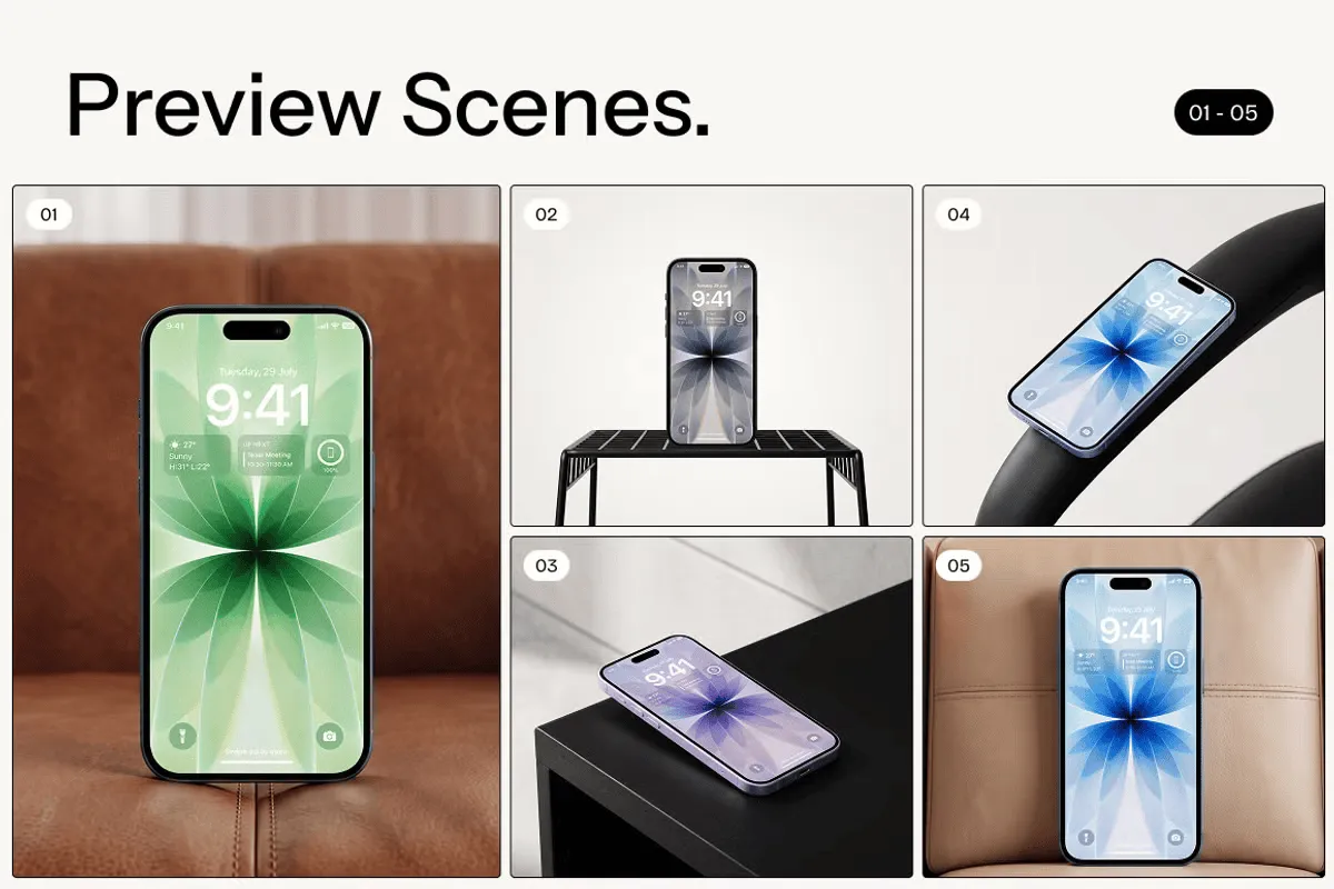 Premium iPhone 17 Mockup Bundle — preview 3