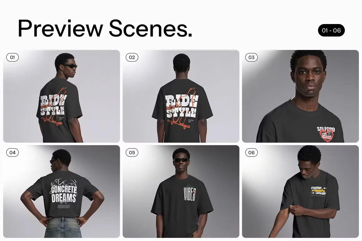 Premium T-Shirt Mockup Bundle — preview 2