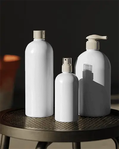 Premium Cosmetic Mockup Mockup With Pump And Spray Bottle For Product Presentation