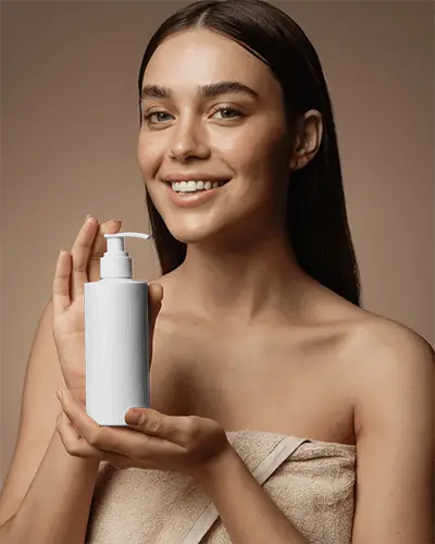 Natural Skin Care Pump Bottle Mockup For Cosmetic Product Display