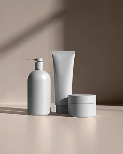 Minimalist Cosmetic Set Mockup With Pump Tube And Jar Mockup For Brand Promotion