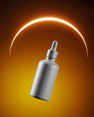 Realistic Dropper Bottle Mockup For Healthcare Vitamin And Aromatherapy Branding Use