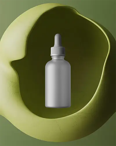High Quality Dropper Bottle Mockup For Branding Label Display And Product Presentation