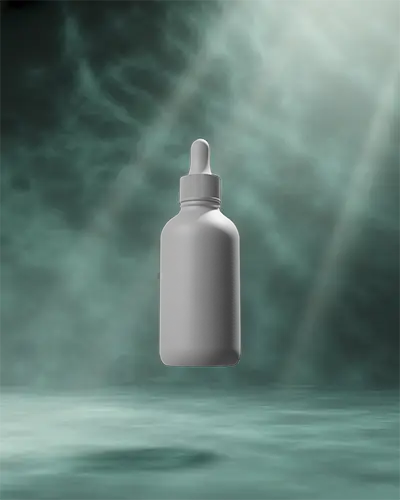 Realistic Dropper Bottle Mockup For Serum Label Designs And Branded Product Display