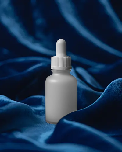 Realistic Dropper Bottle Mockup With Rounded Cap For Healthcare And Skincare Products