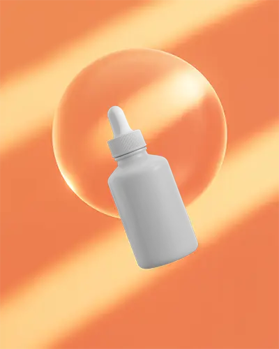 Premium Dropper Bottle Mockup Template For Skincare Or Health Product Branding