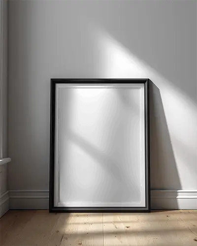 stylish-minimalist-wall-poster-mockup-with-shadow-light-effect-on-wooden-floor-background