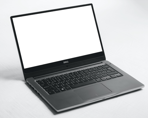 Compact Laptop Mockup On Lap In Relaxed Setup With Ambient Light
