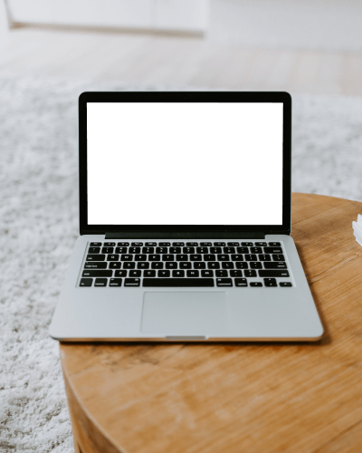Desktop Monitor Mockup With Keyboard And Controllers On Minimal Desk