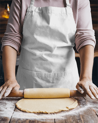 Barista Style Apron Mockup Coffee Shop Worker In Trendy Industrial Café Modern And Minimalist