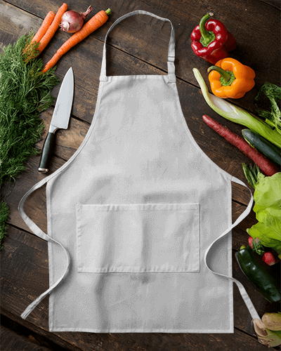 Wooden Table Apron Mockup Fishing Graphic Kitchen Vibes