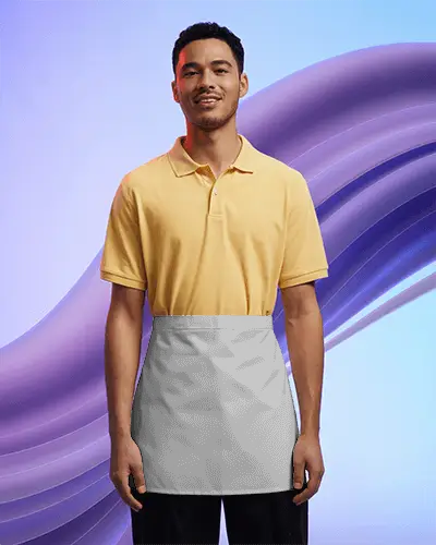 Professional Waist Apron Mockup For Chefs And Waitstaff Cafe Restaurant Kitchen Workwear