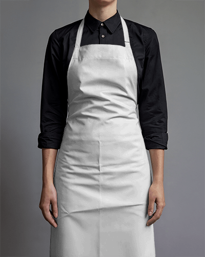 Full Length Apron Mockup Woman With Graphical Design