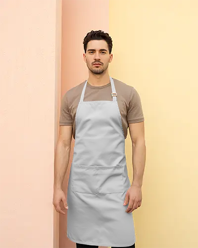 Adjustable Kitchen Apron Mockup With Front Pocket For Professional And Home Use