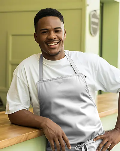 Stylish Unisex Apron Mockup For Food Service And Cafes Easy To Clean Kitchenwear Design