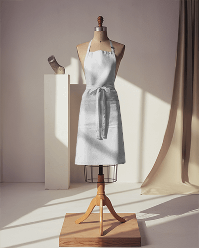 Mannequin Purple Apron Display Kitchen Wear With Fruity Graphic