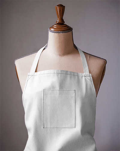 Mannequin Wearing Apron Mockup Summer Motif