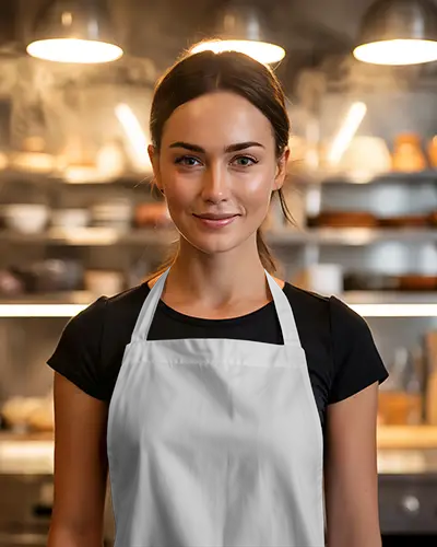 smiling-chef-apron-mockup-young-woman-in-kitchen-under-soft-lighting-modern-cooking-vibes