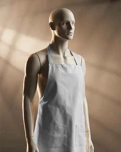 Chef Uniform Apron Mockup Showcasing Clean Minimalist Style For Restaurant And Catering Use