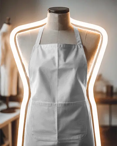 Professional Quality Apron Mockup With Adjustable Strap And Large Front Pocket For Use