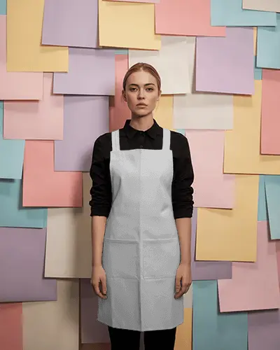 Durable Unisex Apron Mockup Functional Pocket Design For Restaurant And Artisan Use