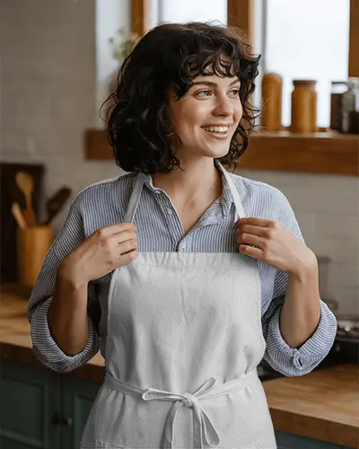 Durable Cotton Apron Mockup For Promo Brands And Cooking Classes