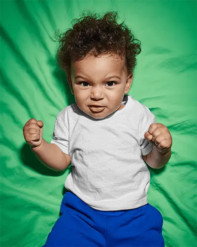 Adorable Baby Tee Mockup For Kids Fashion Modern Styled Infant Tshirt Design Presentation