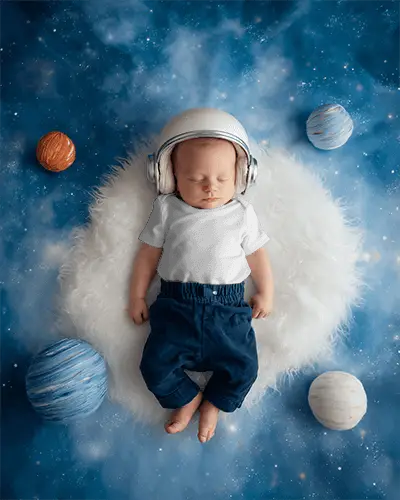 Baby Tee Mockup For Infant Fashion Creative Space Theme Photoshoot Perfect For Boutique