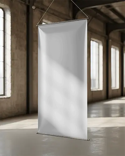 minimalist-hanging-banner-design-mockup-in-large-industrial-room-with-natural-light