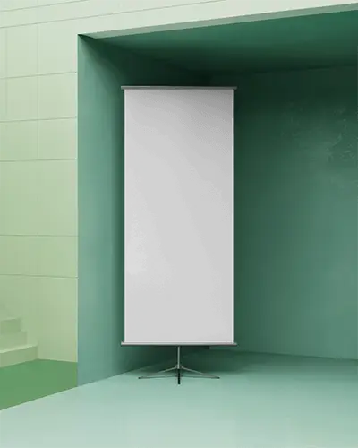 Vertical Banner Mockup Stand For Trade Show Exhibition Promotional Marketing Display