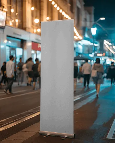 Urban Street Banner Mockup For Event Promotion Attractive Rollup Display Design Template