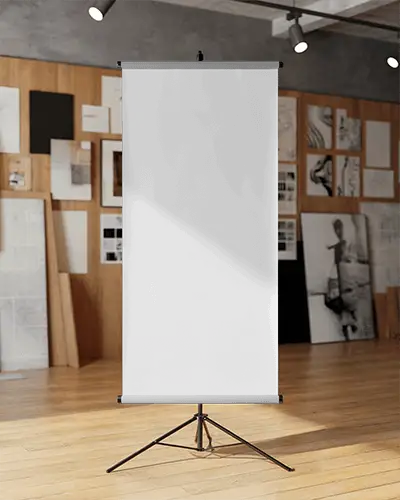 Professional Banner Mockup Stand Alone Blank Display For Advertising Promotion Design