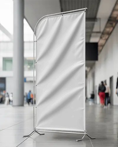 Freestanding Promotional Mockup Banner Stand For Trade Shows Events And Exhibitions Setup