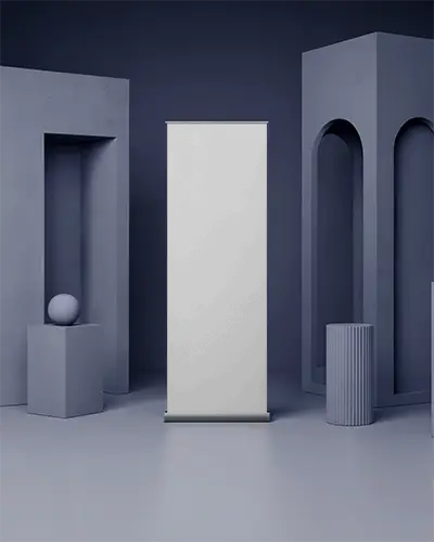 Elegant Minimalist Banner Mockup For Modern Presentation And Professional Advertisement Display